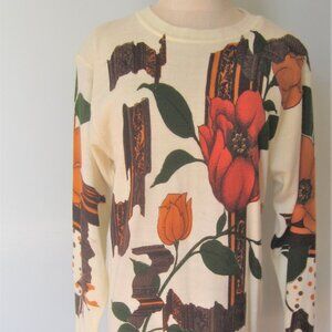 Vintage Floral Pull Over Sweater